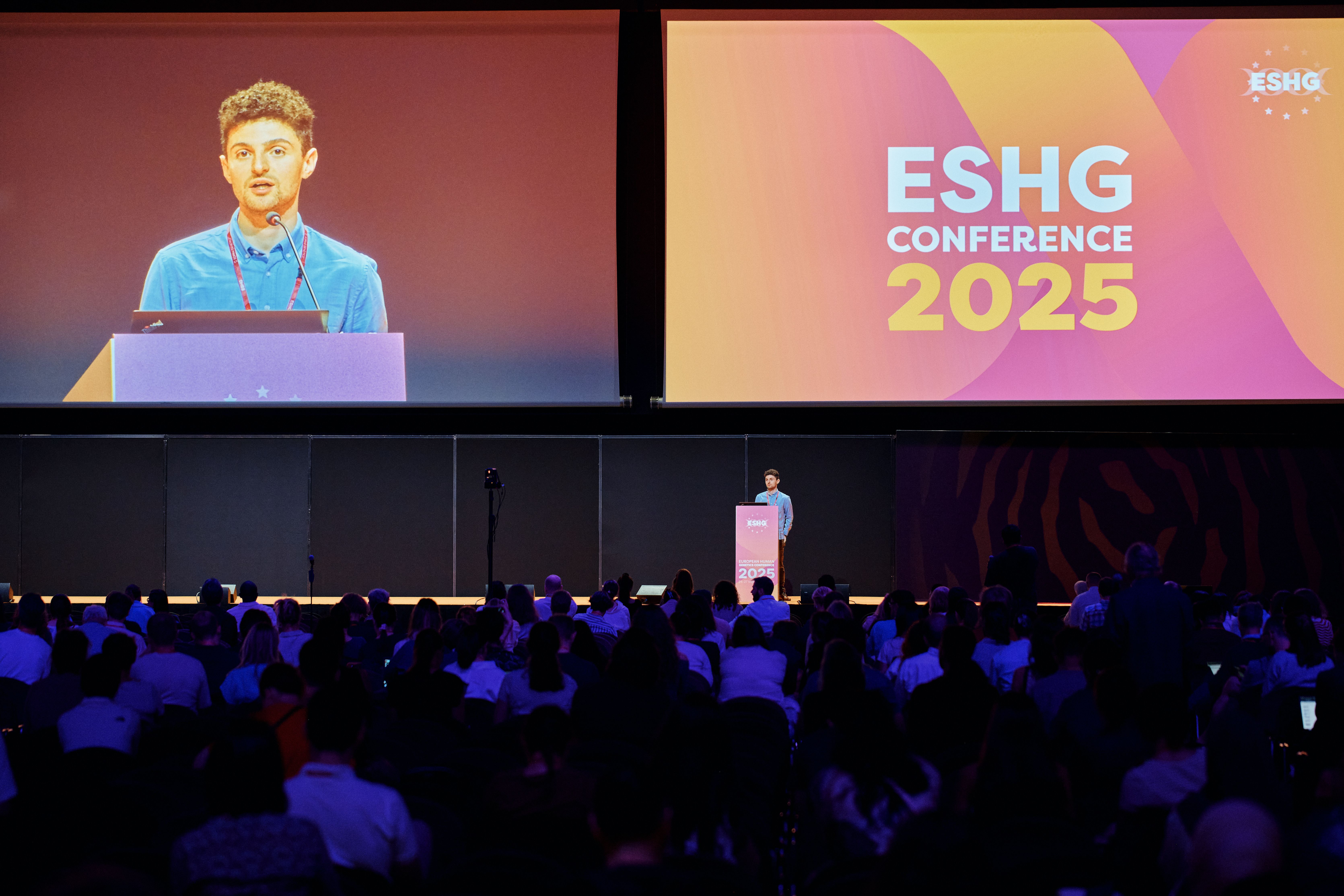 Simone presenting at ESHG 2025